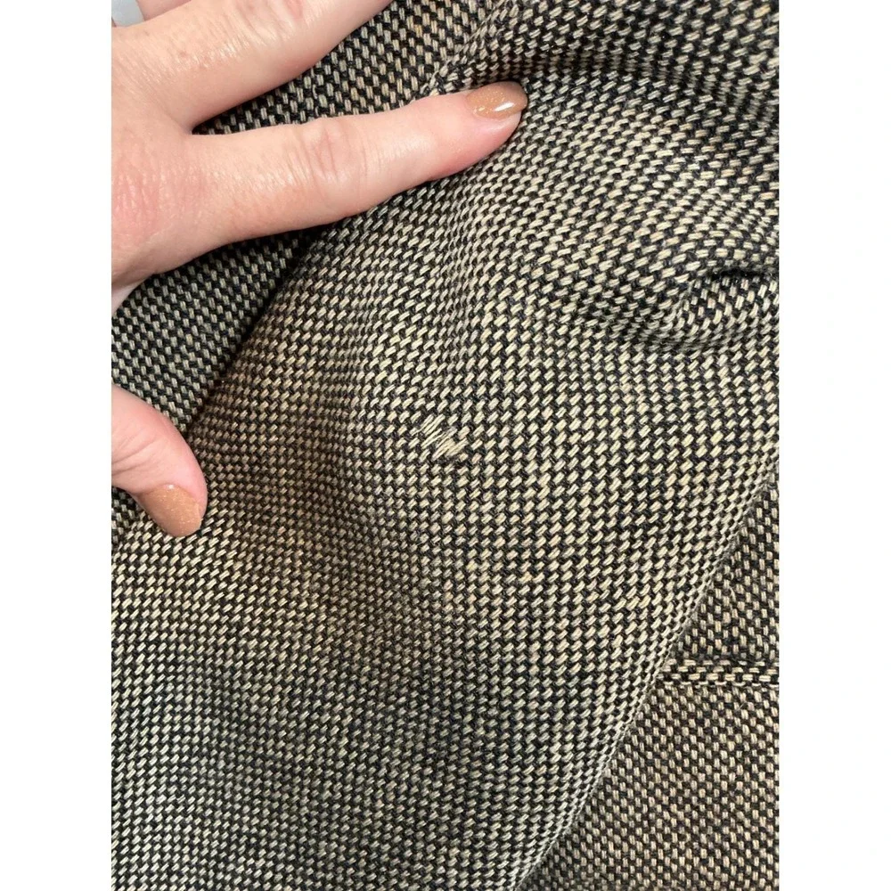 Bill Blass Menswear‎ Lord & Taylor Blazer Tan Black Micro Check Sport Coat Mens